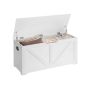 Shoe bench with storage space, matt white
