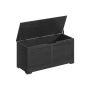 Shoe bench with storage box 40x100x46cm., black