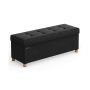 Pouf 38x110x40cm., black/light brown