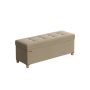 Pouf 38x110x40cm., cream/light brown color