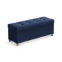 Pouf 38x110x40cm., dark blue/light brown