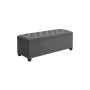 Pouf with storage compartment 40x110x40cm., dark gray
