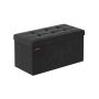 Pouf with storage box 38x76x38cm., black
