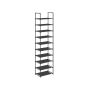 Fabric shoe rack, black