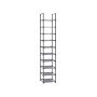 Shoe rack with 10 levels 33 x 33 x 173 cm, gray