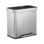 Trash can 60L., silver/black