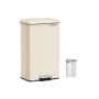 Trash can 34.8x32.1x55.7cm., beige