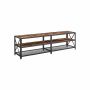 3-tier TV shelf 178 x 39 x 52 cm, brown - black