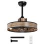 Ceiling fan with light, 3 speeds, 4 E27 sockets, Ø 50 × 40.5/53 cm
