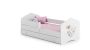 Children's bed Fala with drawer, mattress and barrier protection 144 cm x 78 cm x 65 cm, elephant