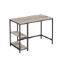 Desk with shelves 50x100x76cm., light brown/black