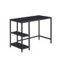 Desk with shelves 50x100x76cm., black