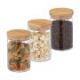 Pārtikas uzglabāšanas trauki Relaxdays 10039490.0, 3 gab., 800 ml, Ø 10 × 15 cm