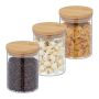 Pārtikas uzglabāšanas trauki Relaxdays 10039489.0, 3 gab., katrs 650 ml, Ø 10 × 13 cm