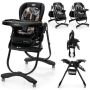 Baby Highchair, 7 Height Levels, Black, 102 × 92–110 × 59 cm
