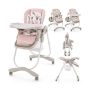 Baby Highchair, 7 Height Levels, Pink, 102 × 92–110 × 59 cm