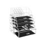 Makeup organizer, transparent