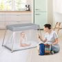 Playpen for children, with foam mattress, 89.5 × 56 × 69 cm
