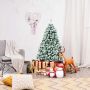 Matte artificial Christmas tree, 400 branches, 200 LED bulbs