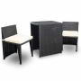 Garden furniture set, black