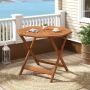 Wooden outdoor table, octagonal, 2-4 seats, 90.17 × 90.17 × 72.39 cm