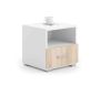 Nightstand Emi 40.5x37x40 cm, white/beige