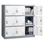 Металлический шкаф VEVOR W124P2507012-1, 9 дверей, Серый, 90 × 94 × 45 см