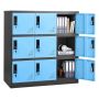 Metāla skapītis VEVOR W124P2507012, 9 durvis, Melns, 90 × 94 × 45 cm