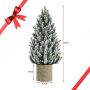 Mini artificial table Christmas tree, 170 branches and 14 pine cones, Ø 9.5 × 47 cm