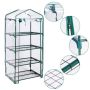 Mini greenhouse, 4 shelves, 68.58 × 48.26 × 160.02 cm