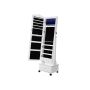 Mobilais rotaslietu skapis ar spoguli, balts JBC61W