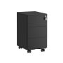 SONGMICS OFC63BK Mobile Filing Cabinet, 3 Drawers, Black, 30 × 54 × 40 cm