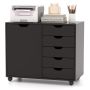 Mobile printer stand, 5 drawers and cabinet, 78 × 40 × 65 cm