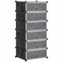 Modular shoe cabinet Homcom 49x36.5x108cm., black