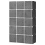 Modular wardrobe Homcom 111x47x183cm., black/white