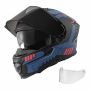 Modulāra motociklista ķivere VEVOR V-80, ar paceļamu priekšpusi, ar dubulto vizieri, 39 × 29 × 28 cm