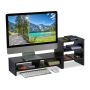 Monitora statīvs Relaxdays 10039880.0, 1 galvenais un 2 mazi nodalījumi, 75,5 × 28 × 20 cm
