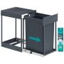 Montējama atkritumu tvertne SONGMICS, 20 l, Pelēka, 34,7 × 25,7 × 43,4 cm