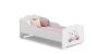 Children's bed Anna with mattress 144 cm x 75 cm x 63 cm, kitten