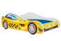 Children's bed Car II with mattress 165 cm x 84 cm x 49 cm, taxi car