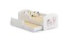 Children's double bed Luk with mattress and safety barrier 164x85x63 / 145x80x15cm, princess with unicorn
