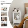 Bedside table, 1 drawer, 1 open shelf, 40.64 × 60.96 × 30.48 cm