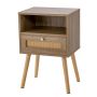 Bedside table, 1 drawer and open shelf, 40 × 60 × 30 cm