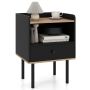 Bedside table, 1 drawer and open shelf, 41 × 56 × 35 cm