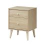 Bedside table, 2 drawers, 45.72 × 40.64 × 62.23 cm