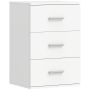 Прикроватная тумба 83D-160V90WT, 3 ящика, Белая, 40 × 60 × 35 см