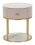 Montpellier Bedside Table, with Drawer, Pink