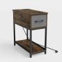 Bedside table, brown/grey, 60 × 62 × 29 cm