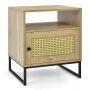 Bedside table, With open shelf and cabinet, 48.3 × 55.9 × 40.6 cm
