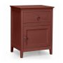 Bedside table, with drawer and cabinet, 48.26 × 63.5 × 38.1 cm